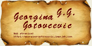 Georgina Gotovčević vizit kartica